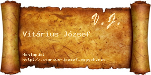 Vitárius József névjegykártya